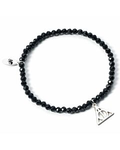Harry Potter Stone Bracelet With Sterling Silver Charm Deathly Hallows-TM-04731
