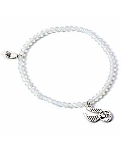 Harry Potter Stone Bracelet With Sterling Silver Golden Snitch Charm-TM-04733