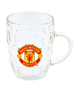 Manchester United FC Dimple Glass Tankard-TM-04749