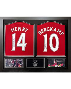 Arsenal FC Bergkamp & Henry Signed Shirts (Dual Framed)-TM-04780