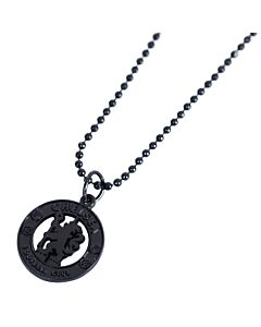 Chelsea FC Black Plated Pendant & Chain-TM-05118