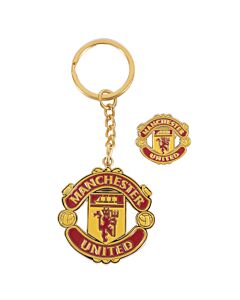 Manchester United FC Keyring & Badge Set-TM-05673
