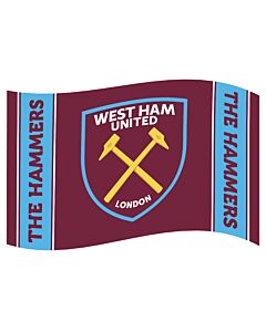 West Ham United FC Crest Stripe Flag-TM-03957