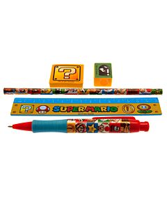 Super Mario 5pc Stationery Set Group-TM-01491