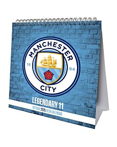 Manchester City FC Desktop Calendar 2025-TM-04859