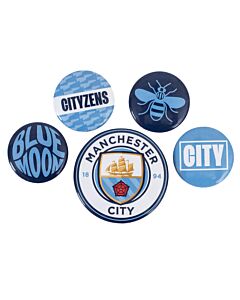Manchester City FC Button Badge Set-TM-05380