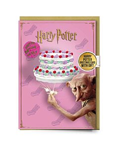 Harry Potter Dobby Greetings Card with Badge-TM-05898