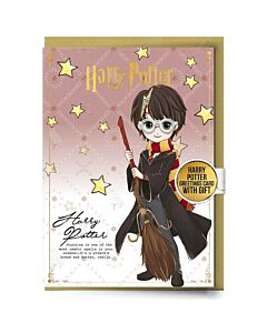 Harry Potter Greetings Card with Badge-TM-05899