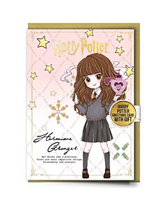 Harry Potter Hemione Greetings Card with Badge-TM-05900