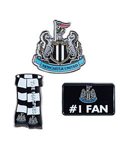 Newcastle United FC 3pc Badge Set-TM-04161