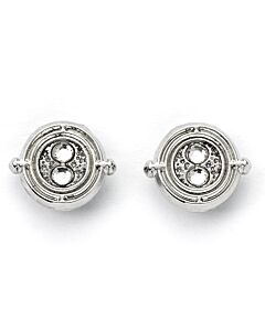 Harry Potter Silver Plated Time Turner Stud Earrings-TM-06623