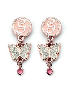 Wicked Rose Gold Plated Glinda Butterfly Drop Earrings-TM-06624