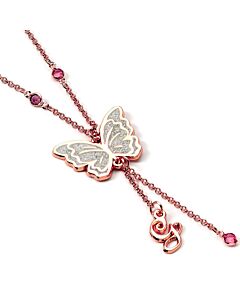 Wicked Rose Gold Glinda Butterfly Necklace-TM-06628