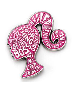 Barbie Sparkly Silhouette Pin Badge-TM-06633