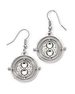 Harry Potter Silver Plated Time Turner Hook Earrings-TM-06774