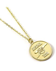 Arsenal FC Gold Finish Crest Necklace-TM-06390