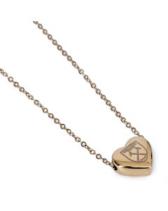 West Ham United FC Gold Plated Heart Necklace-TM-06838