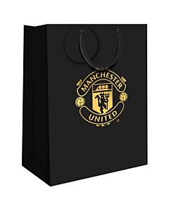 Manchester United FC Medium Black Gift Bag-TM-07255