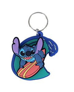 Lilo & Stitch Surfing Stitch PVC Spinner Keyring-TM-06896