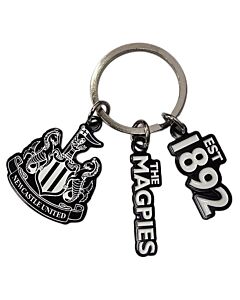 Newcastle United FC 3 Charm Keyring-TM-07190