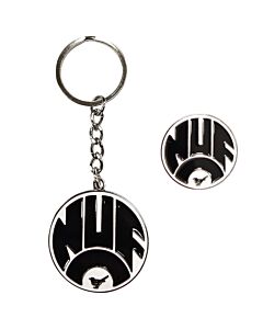 Newcastle United FC Retro 83-88 Crest Keyring & Badge Set-TM-07198