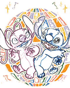 Lilo & Stitch Groovy Framed 3D Picture-TM-07354