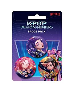 K-POP Demon Hunters 3 Button Badges-TM-07457