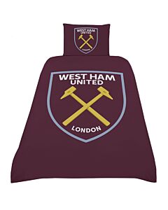 West Ham United FC Crest Single Duvet Set-TM-07490