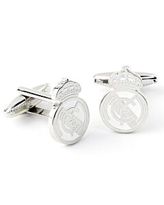 Real Madrid CF Silver Plated Formed Cufflinks-TM-07719