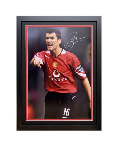 Manchester United FC Keane Signed Framed Print-173291