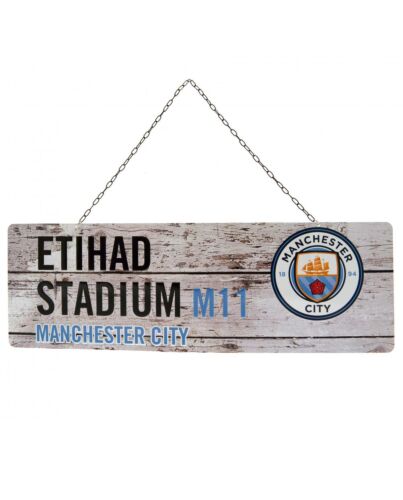 Manchester City FC Rustic Garden Sign-170253