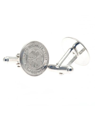 Celtic FC Sterling Silver Crest Cufflinks-35905