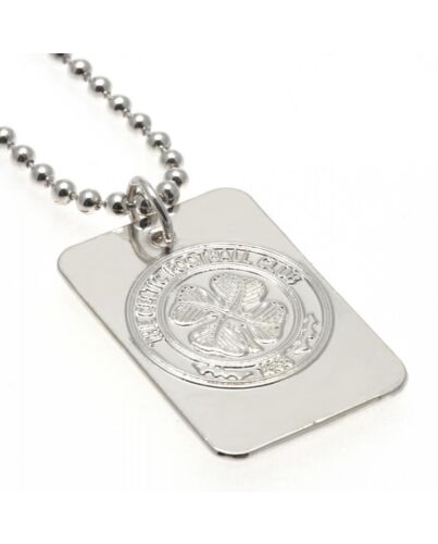 Celtic FC Silver Plated Dog Tag & Chain-23652