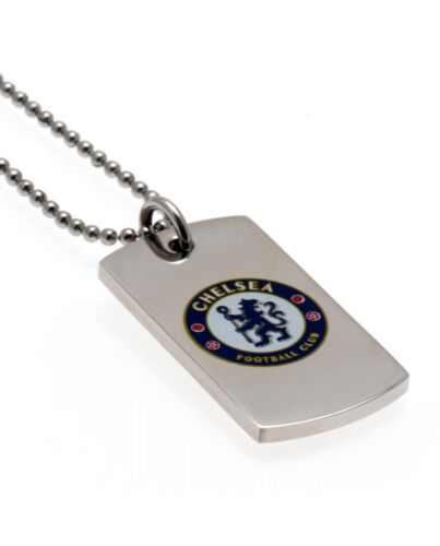 Chelsea FC Colour Crest Dog Tag & Chain-4285