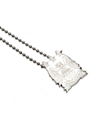 Manchester City FC Stainless Steel Pendant & Chain EC LG-21839