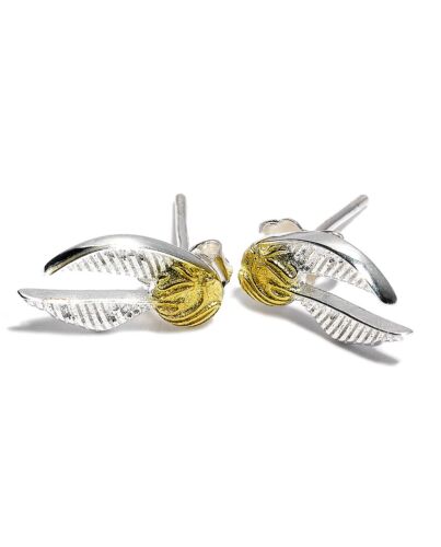 Harry Potter Silver Plated Golden Snitch Stud Earrings-153387