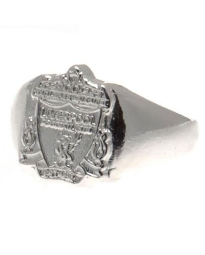 Liverpool FC Silver Plated Crest Ring Medium-5994