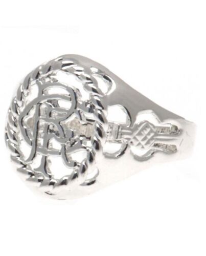 Rangers FC Silver Plated Crest Ring Large-5984