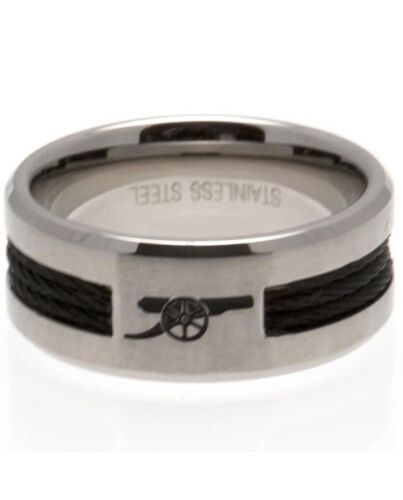 Arsenal FC Black Inlay Ring Large-23237