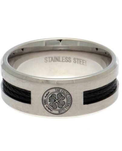 Celtic FC Black Inlay Ring Medium-66995