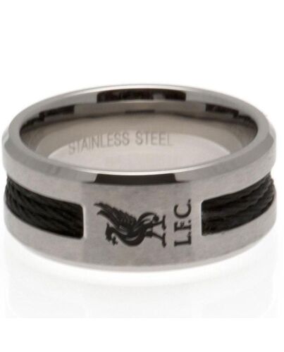 Liverpool FC Black Inlay Ring Large-17135
