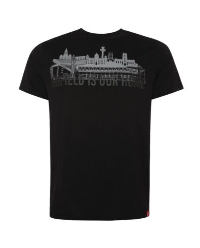 Liverpool FC Anfield Skyline T Shirt Mens Black Small-189851
