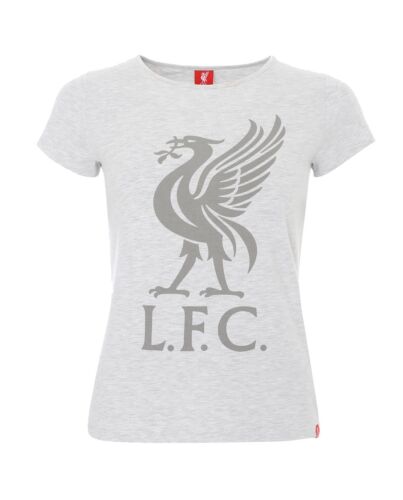 Liverpool FC Liverbird T Shirt Ladies Ice Marl 10-189873