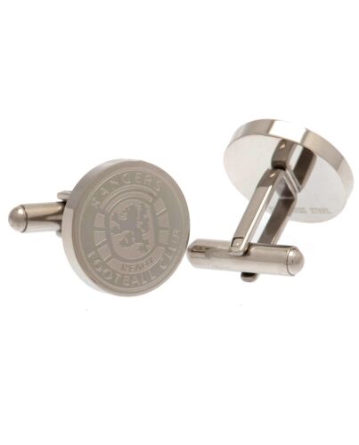 Rangers FC Stainless Steel Formed Ready Crest Cufflinks-TM-01855