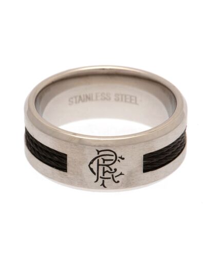 Rangers FC Black Inlay Ring Medium-TM-01908