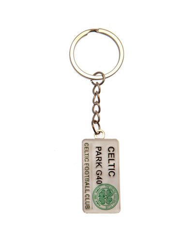 Celtic FC Embossed Street Sign Keyring-TM-01965