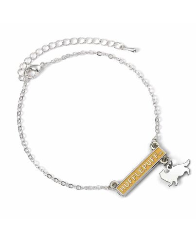Harry Potter Silver Plated Bar Bracelet Hufflepuff-TM-02049