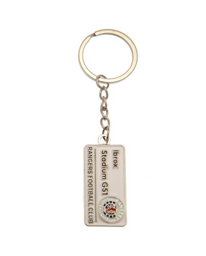 Rangers FC Embossed Street Sign Keyring-TM-02287