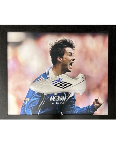 Rangers FC Laudrup Signed Boot (Framed)-TM-03186
