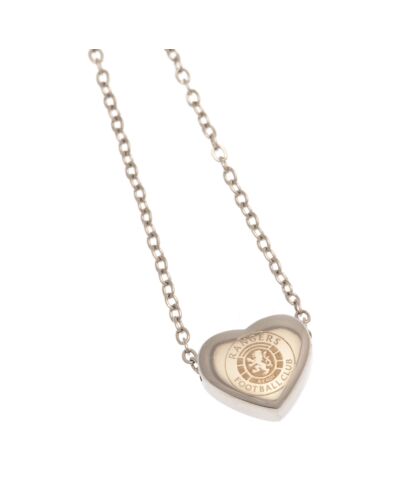 Rangers FC Stainless Steel Heart Necklace-TM-03469